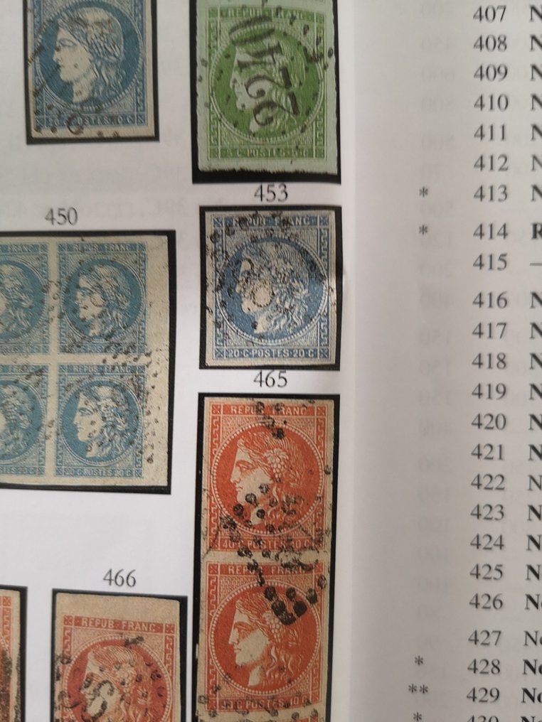 Frankrig  - 20c blå outremer - signeret Brun - TB - Yvert n°46Bh #4.3