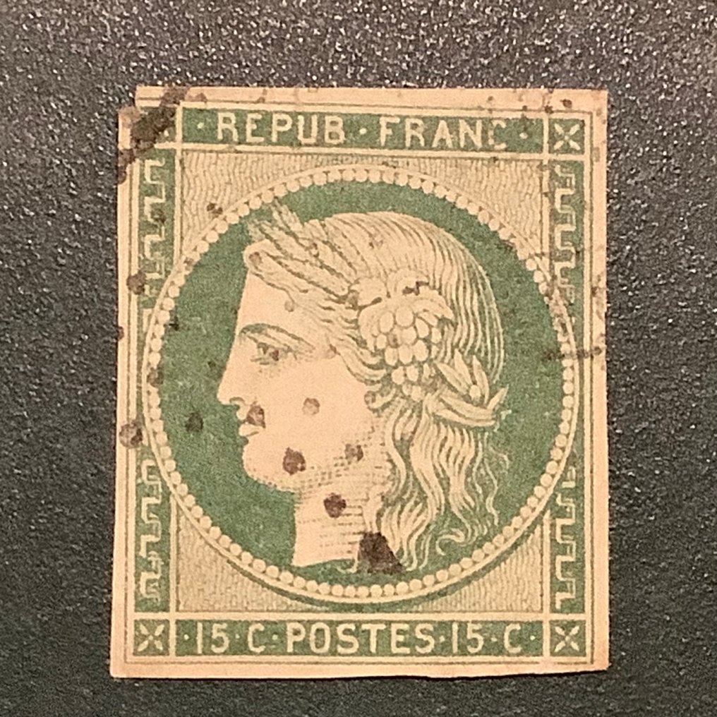 Franciaország 1850 - 15 cent Ceres világos árnyalat - Yvert 2 #1.0