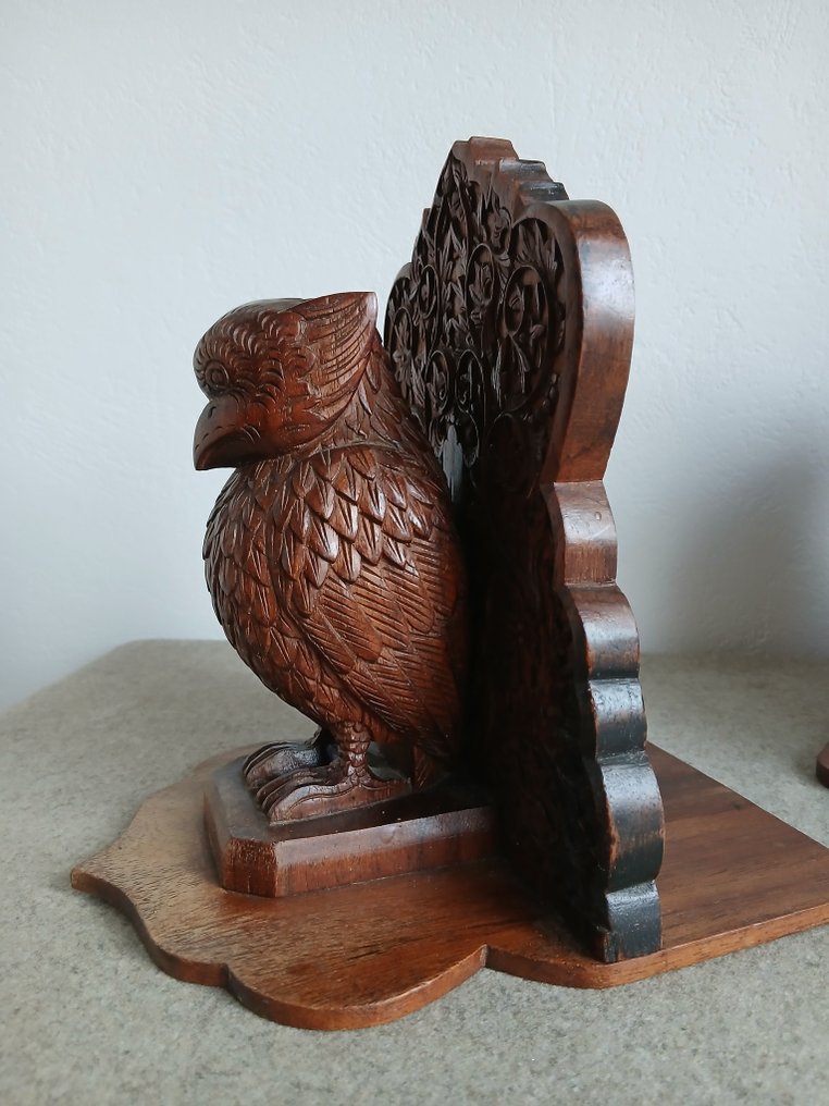 Bookends (2) - Hardwood - With owls, Bali - Indonesia #1.0