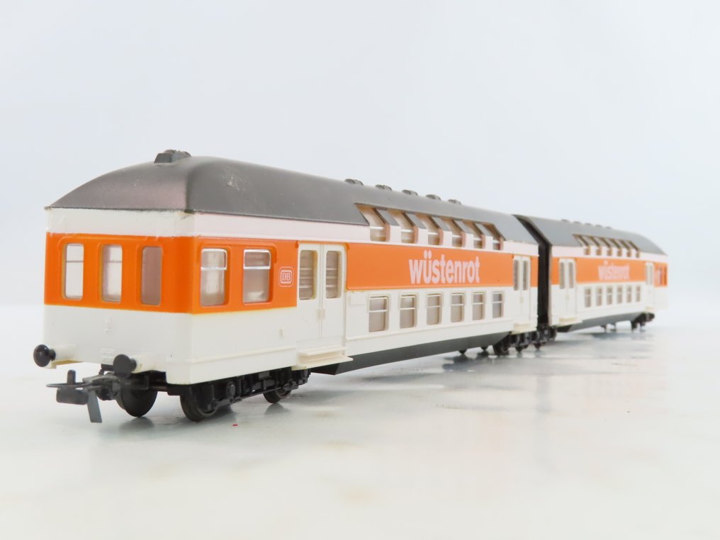 Roco H0轨 - 54300 - 模型火车客运车厢 (1) - 两节式双层列车车厢 'Wustenrot' - DR (DDR) #1.0