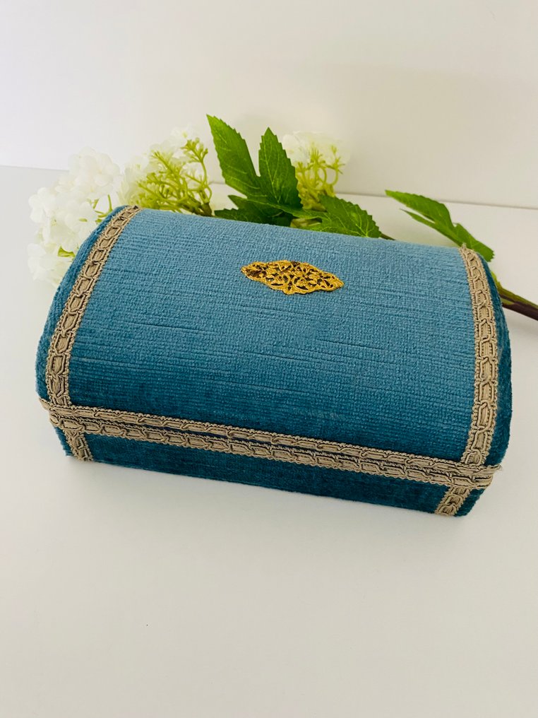 珠宝盒 - 天鹅绒 - 木头 - 维多利亚时代 #2.1