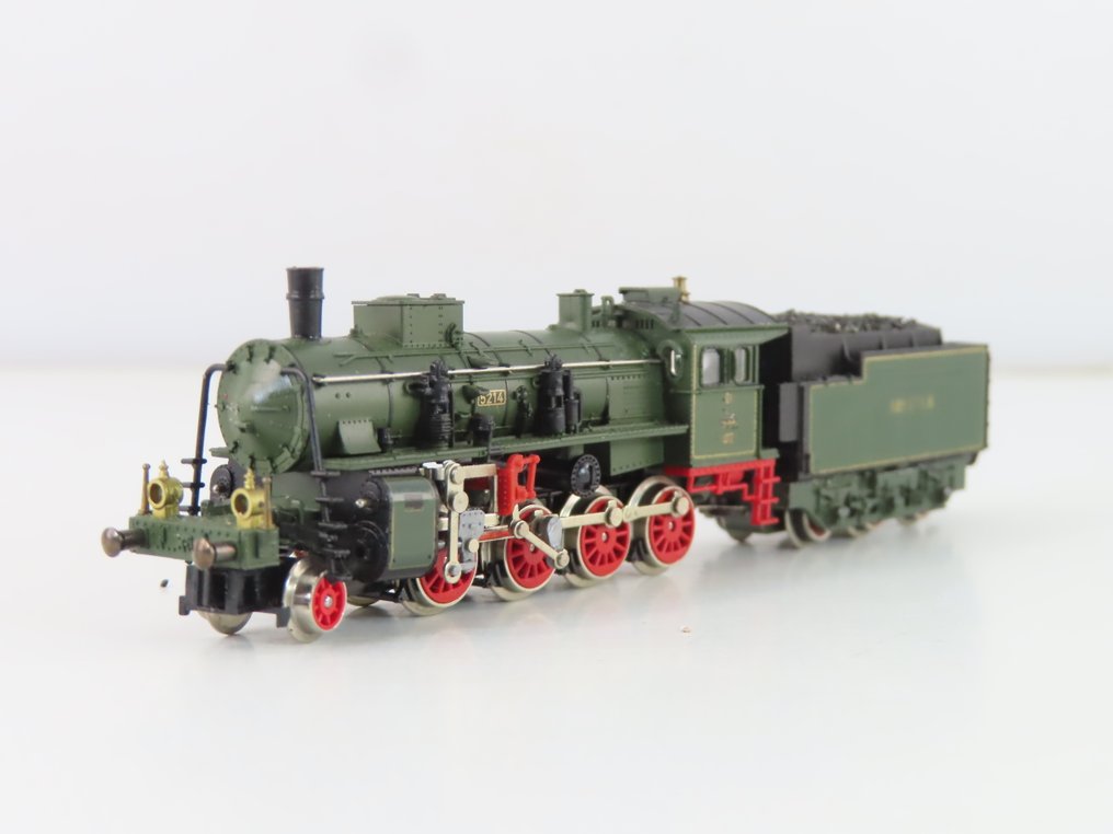 Minitrix N - 12922 - Ατμομηχανή με όχημα μεταφοράς (1) - G4/5 - K.Bay.Sts.B #1.0