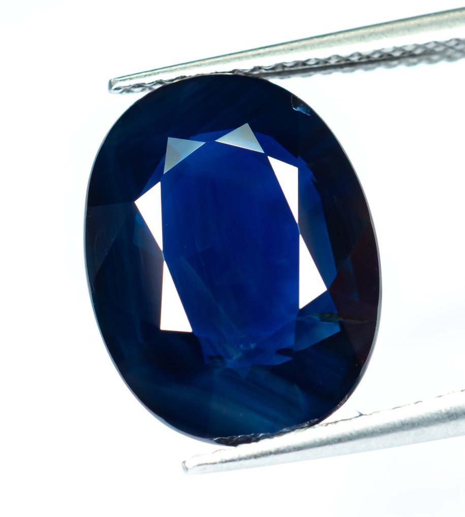 No Reserve Price Sapphire  - 9.20 ct - Lotus Gemology - Deep Blue #2.1