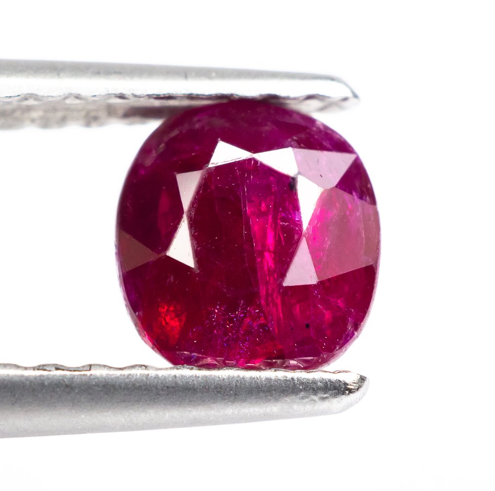 Fără preț de rezervă Rubin - 1.03 ct - Bellerophon Gemlab - Deep Red (Mozambique) #1.0