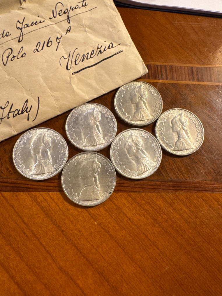 意大利,共和国 500 Lire 1966 "Caravelle" (6 monete) (没有保留价) #1.0