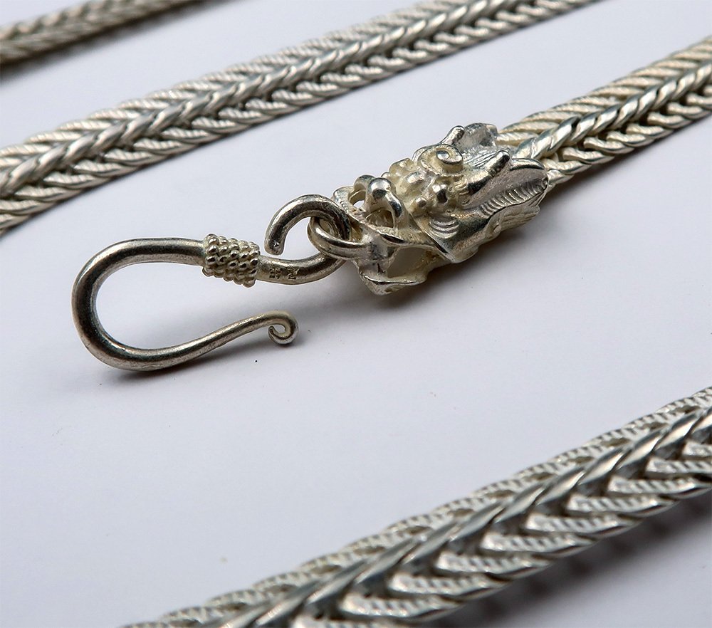 Collare di protezione - Draghi imperiali - Talismano di sovranità, fortuna e forza - Catenina #2.1