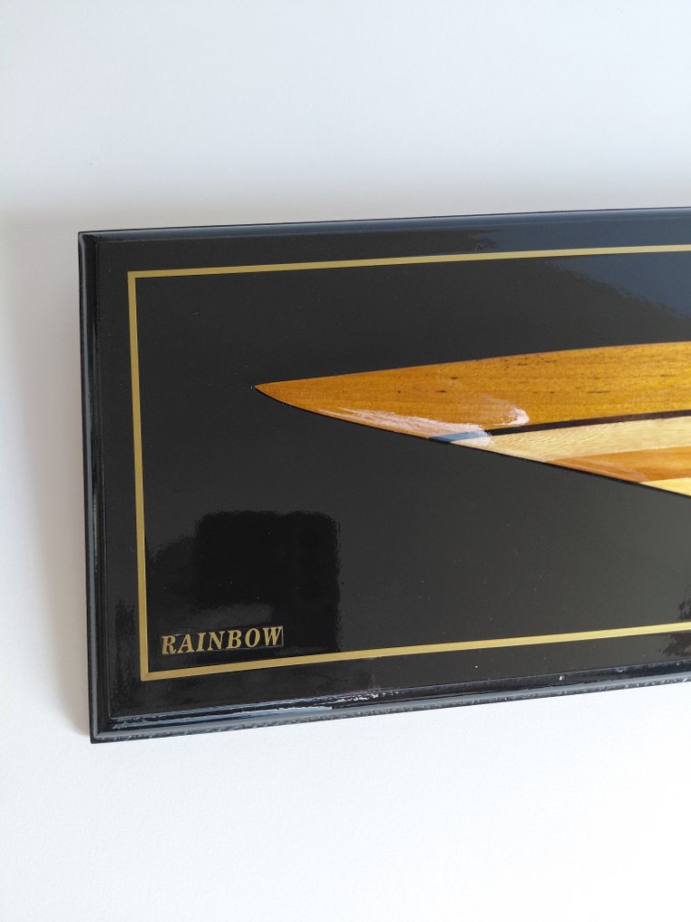 Halbrumpf-Schiffsmodell - Demi coque décorative en bois, 35 cm - Regenbogen #4.3