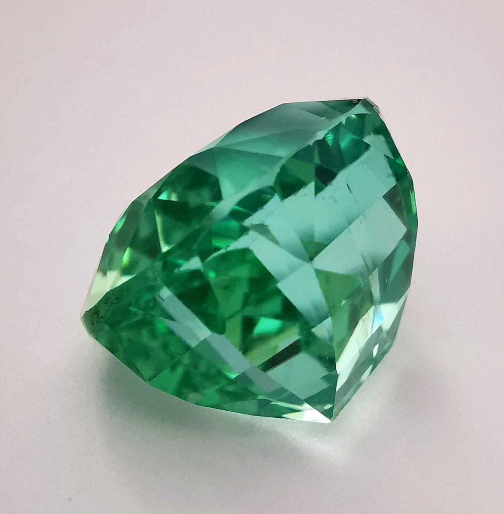 Nincs minimálár Spodumen  - 18.59 ct - Antwerpeni Drágakővizsgálati Laboratórium (ALGT) - Intenzív kékes-zöld #2.1