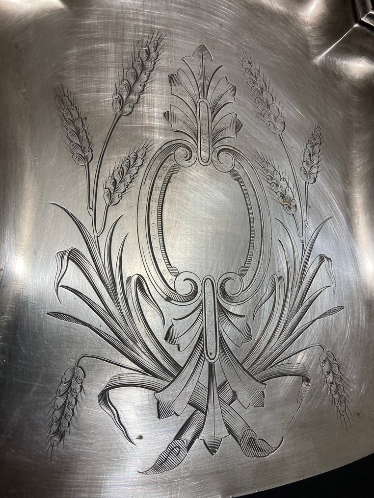 Halphen pour Christofle - Travessa - Splendide Pelle de Table do final do século XIX e início do século XX - Prateado #3.2