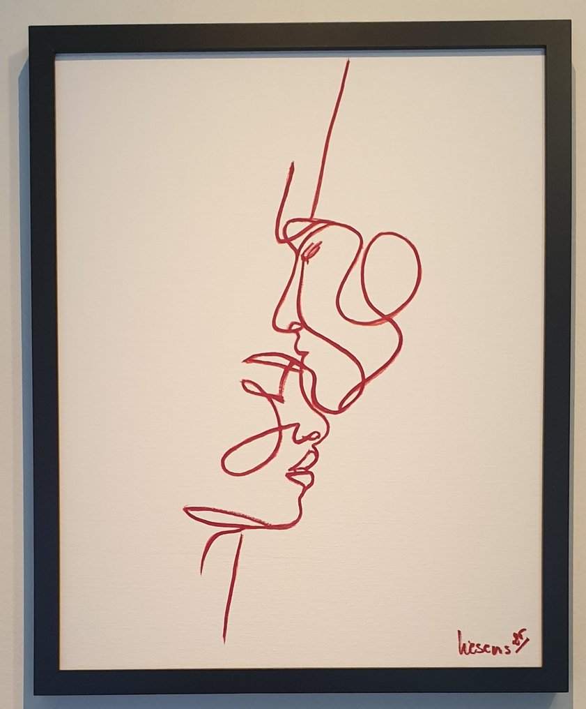 Liesens - Kiss and Say Goodbye ( on canvas met lijst) #4.3