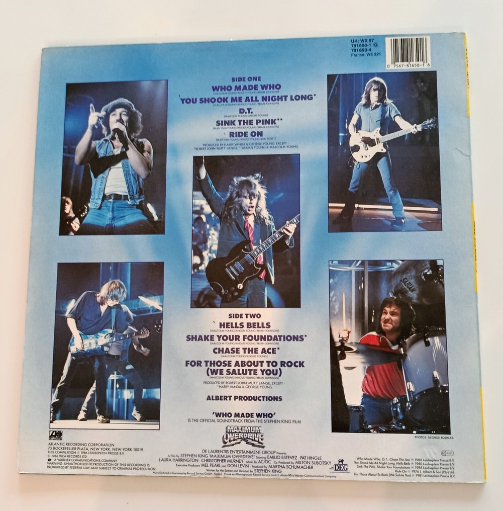 AC/DC - 2 x albums - WHO MADE WHO/ FLICK OF THE SWITCH - Album LP (più oggetti) - 1983 #2.1