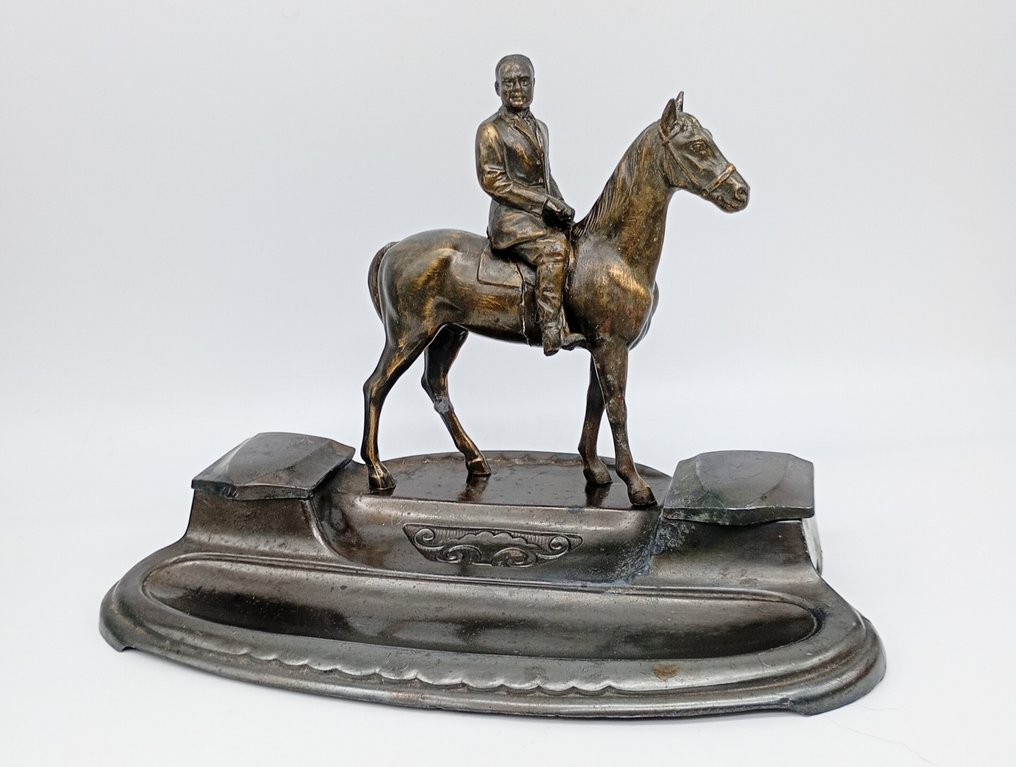 Calamaio - Mussolini a cavallo - Bronzo dorato #1.0