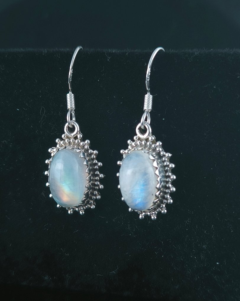 Argento - Orecchini - Pietra lunare argento di legge #1.0