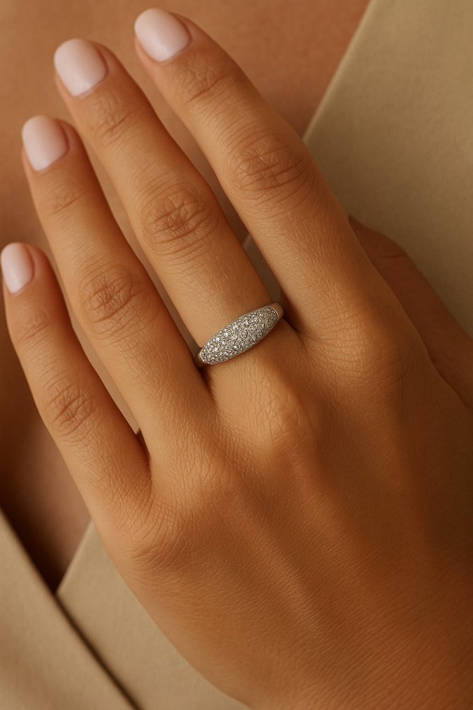 Gyűrű - 18 kt. Fehér arany - 1.47ct. tw. Gyémánt (Természetes) - R00029 #2.1