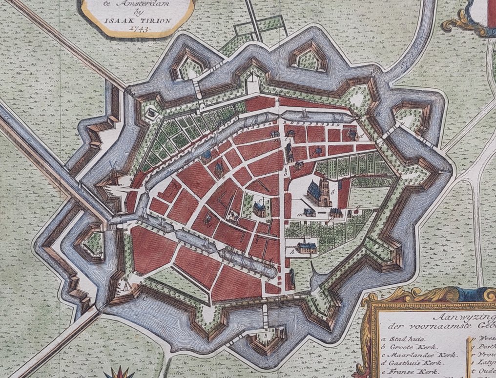 荷兰 - Brielle; Isaak Tirion - Nieuwe Grond-tekening der Stad Brielle - 1743 #1.0