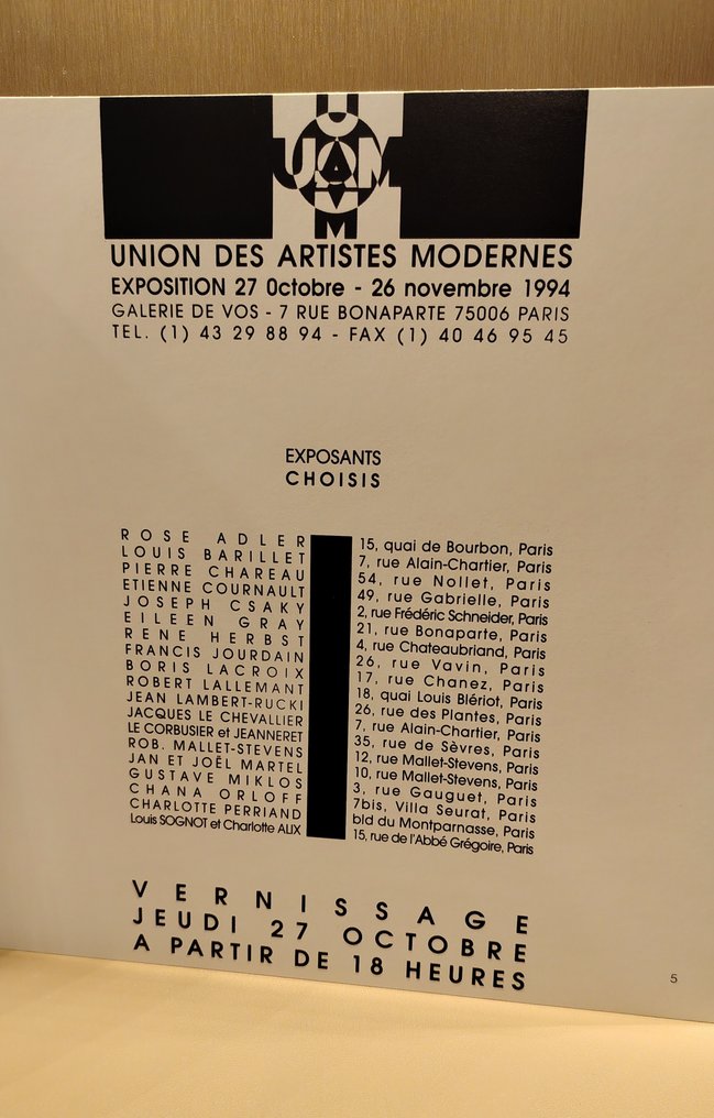 UAM Union des Artistes Modernes Petits Meubles de Grands Noms - 1994 #3.2