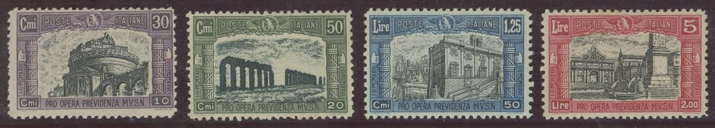 Italy Kingdom 1928 - Pro Opera previdenza Milizia, 2nd issue in complete series, new, with intact rubber, excellent - Sassone S.46 #1.0