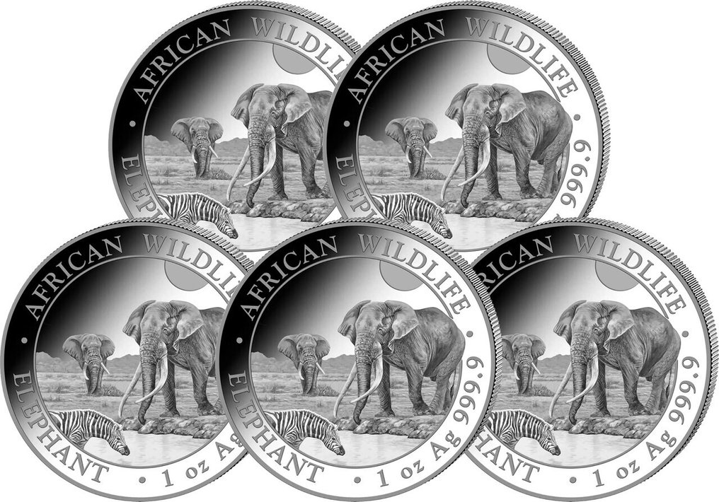 5 Troy Ounce - Srebro .999 - Elephant 2026 - 155,5 gram - fine silver #2.1