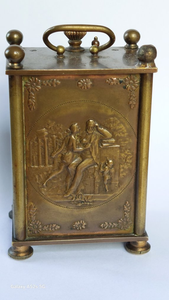 Carriage clock -  Art Nouveau brass / bronze - 1890-1920 #2.1