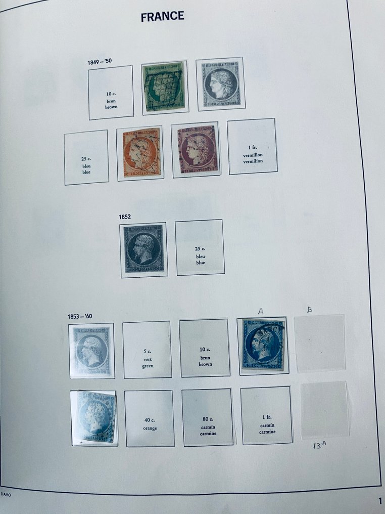 France 1849/1982 - Extensive France Collection in Davo Album #1.0