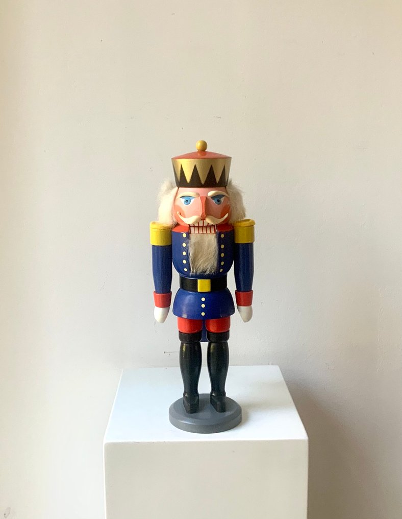 Christian Ulbricht - Juleophæng figurer VEB Vero - Blå Konge - Træ - Expertic 1970'erne #1.0