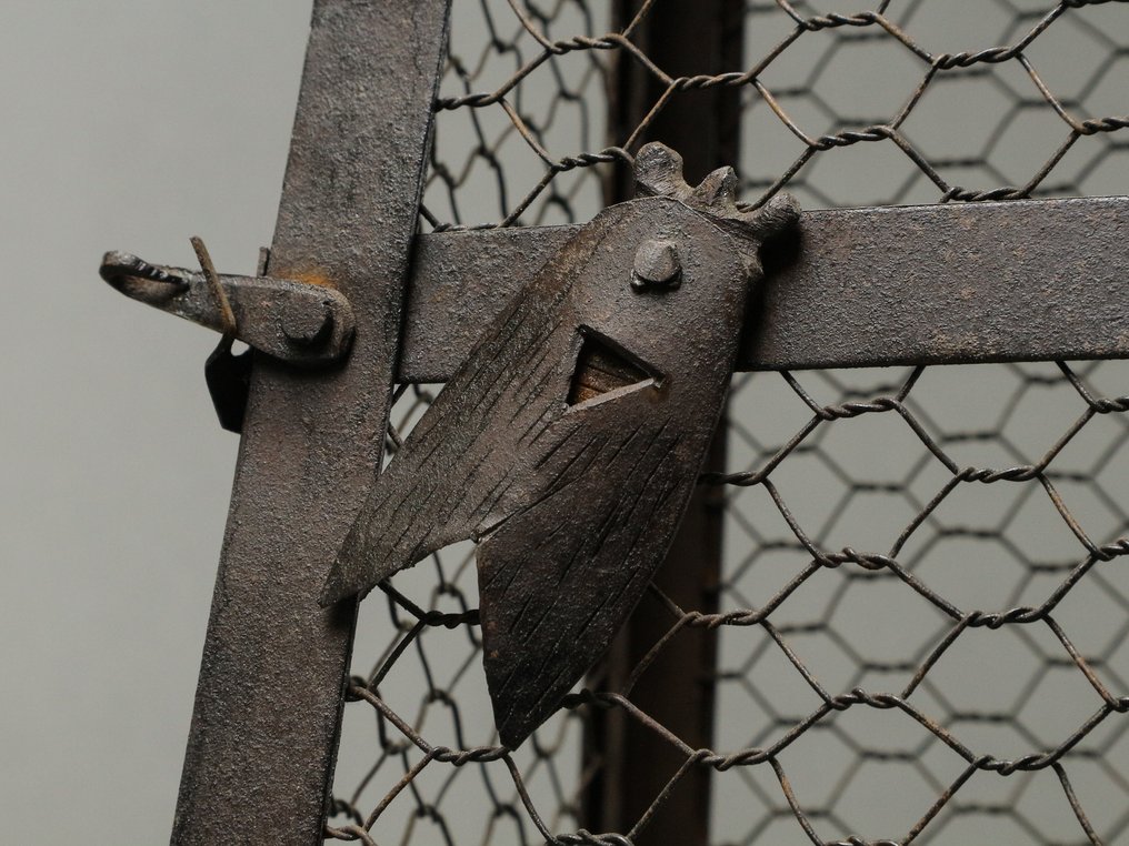 Hanging lamp - Iron Lantern Set – Rustic Iron Andon with Paper Panels (金鋼手燭 露地行燈 大小参) #4.3