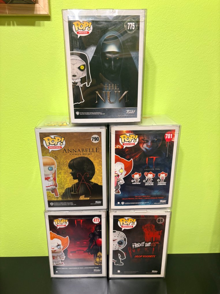 Funko  - Funko Pop Horror Custom Funko Pop Lot – Pennywise, The Nun, Annabelle & Jason – Hand-Painted Uniques by Zarka - 2010-2020 - Βιετνάμ #1.0