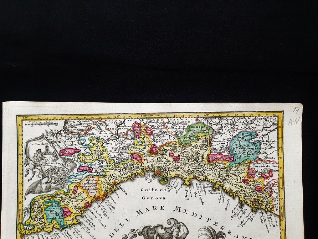 Europe - Northern Italy / Liguria / Rapallo / Genoa La Spezia / Portofino / Camogli; Matthaus Seutter / C. Lotter - Lo Stato della Repubblica di Genova - 1721-1750 #2.1