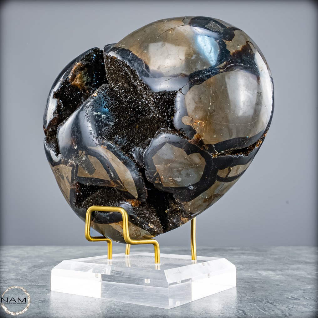 Φυσική καρδιά Septarien "Δράκος Αυγό" με κρύσταλλα Καλσείτη από τη Μαδαγασκάρη- 2312.48 g #4.3