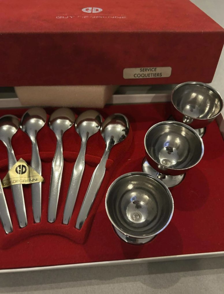 Guy Degrenne - Degrenne - Äggkopp (16) - Stål - Äggkoppservice #3.2