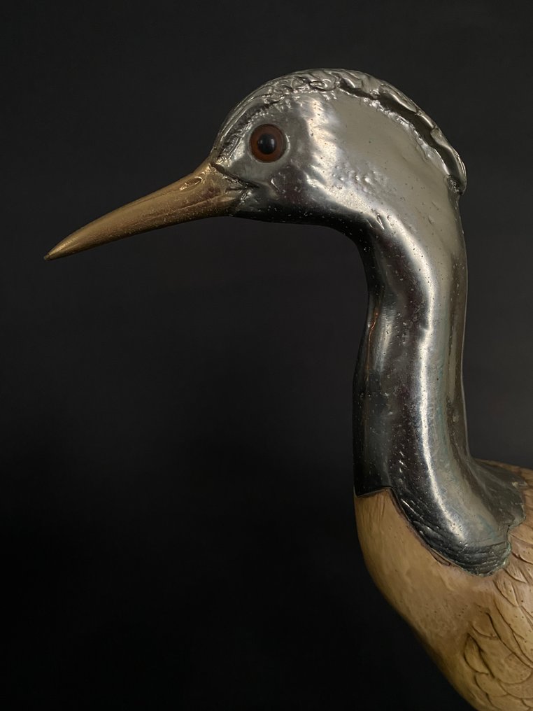 Elli Malevolti - Statue, Ibis bird - Duck - 38 cm - harpiks, Messing #3.2