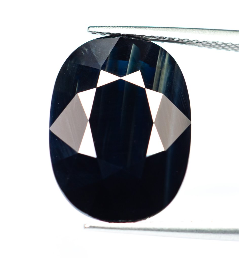 Zonder minimumprijs Saffier  - 13.82 ct - Lotus Gemology - Deep Blue #1.0