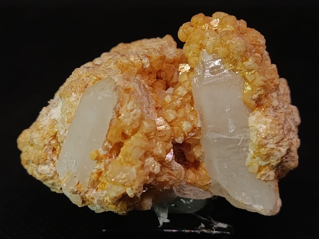 来自新西兰的氧化物包覆的白云石在石英上的独特标本 水晶群 - 高度: 6 cm - 闊度: 5.2 cm- 40 g - (1) #2.1