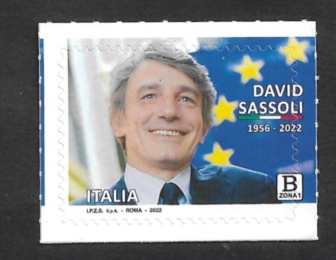 Ιταλία 2022 - Davide Sassoli ποικιλία, κοπή και διαγράμμιση μετατοπισμένη, πιστοποιητικό Raybaudi. #1.0