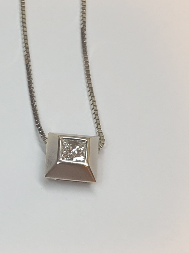 Damiani - Κολιέ - 18 καράτια Λευκός χρυσός Διαμάντι (Φυσικό) #1.0