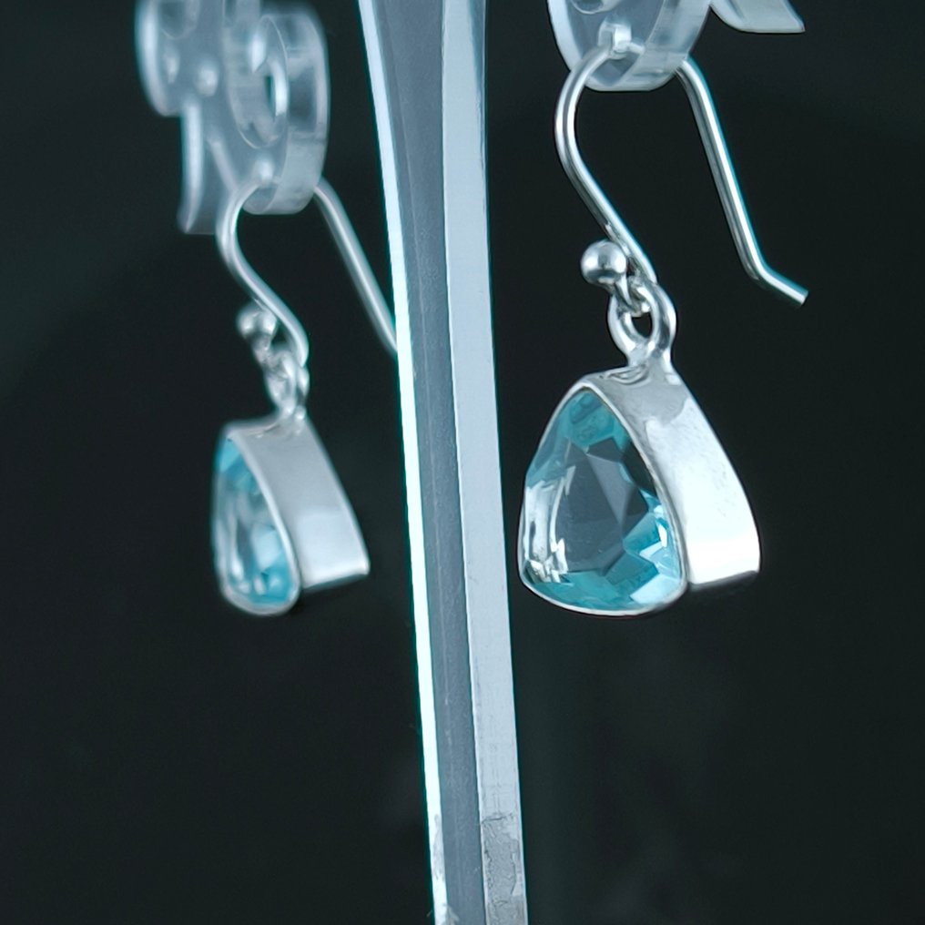 Acquamarina - Argento - Orecchini - Orecchini in argento sterling #4.3