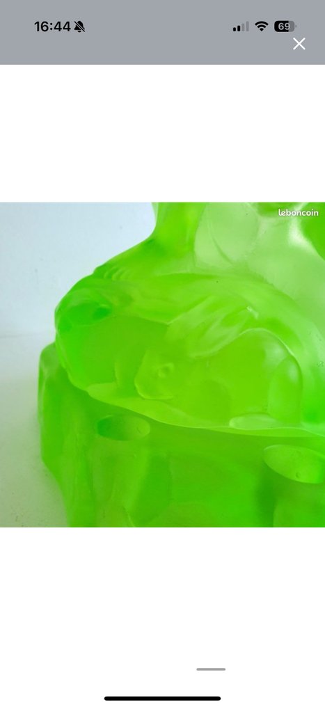 Walther & Sohne - Vase -  flower pique - Uranium glass - The Flutist #3.2