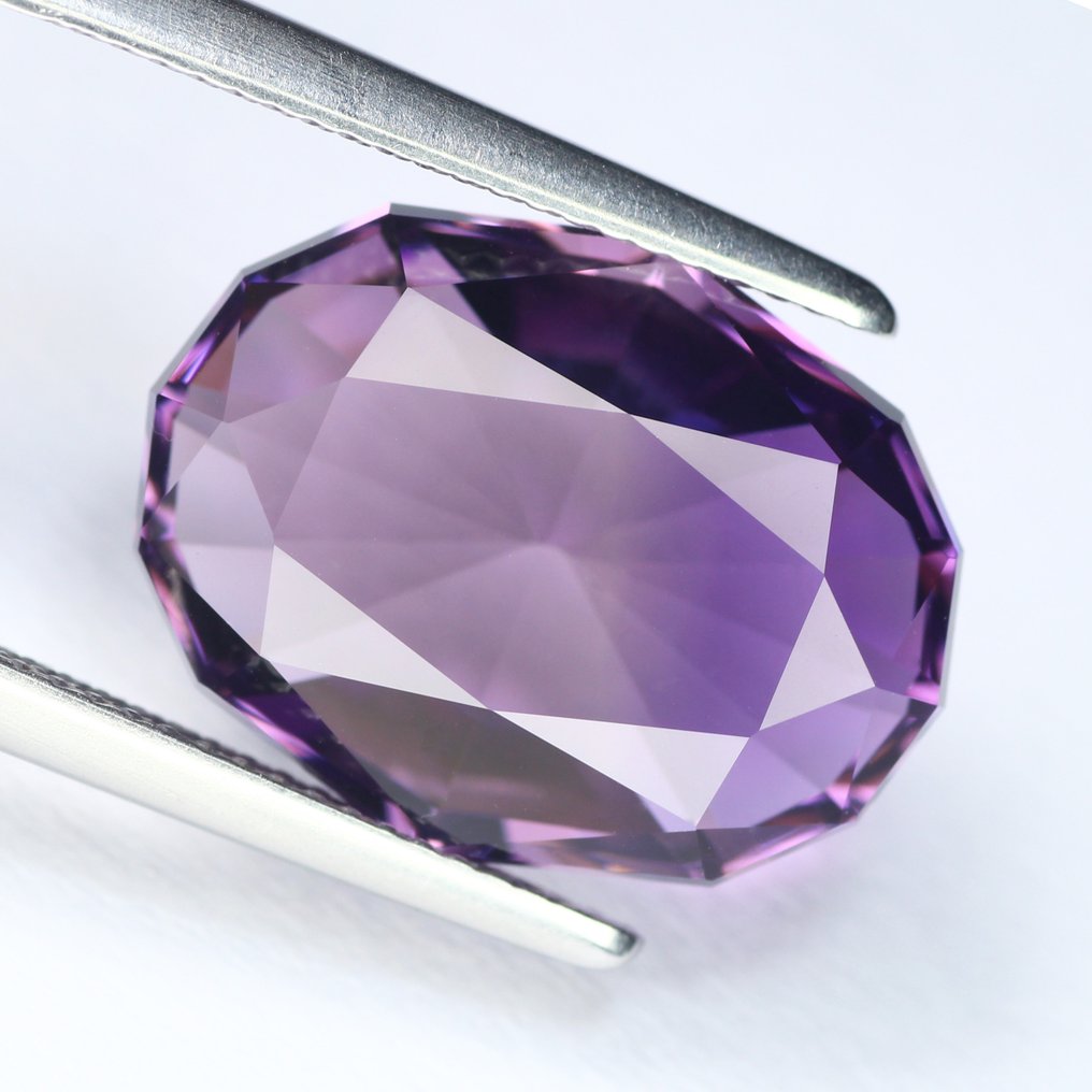 沒有保留價 - 1 pcs 紫色 紫水晶 - 13.24 ct - 國際有色寶石協會 (ICA GemLab) - AAA 精细切割 无加热 #3.2