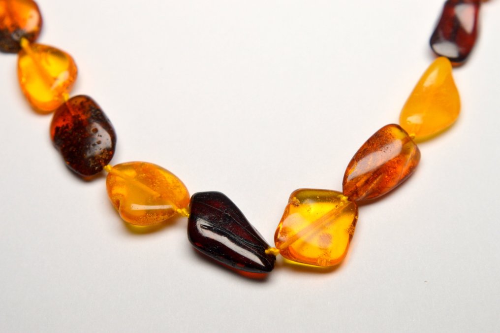 Ambre - Multicolore - Orange, Cognac, Jaune Ambre Baltique - 17,11 g - Collier #3.2