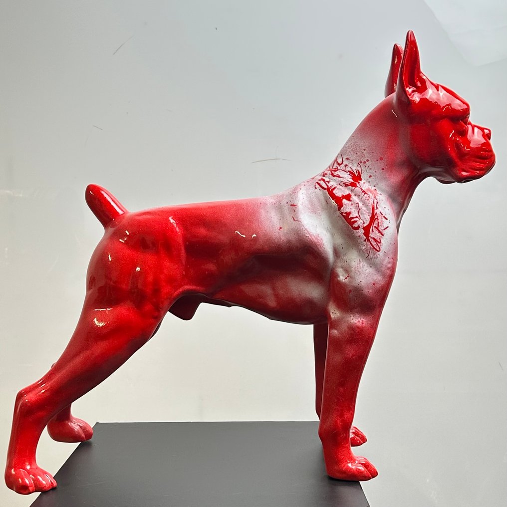 Daluxe Art - 1999 • Red Pop Art Boxer Sculpture #2.1