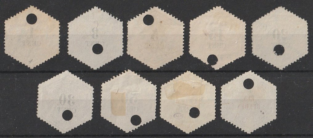 荷兰 1877/1903 - 电报邮票 - NVPH TG1, TG2, TG3, TG5, TG6, TG8, TG9, TG10, TG11 #1.0