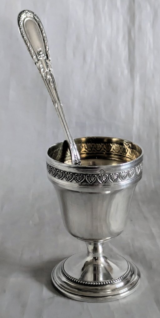 Charles Barrier - Αυγουλιέρα (2) - .950 silver - Δεν υπάρχει τιμή επιφύλαξης #1.0