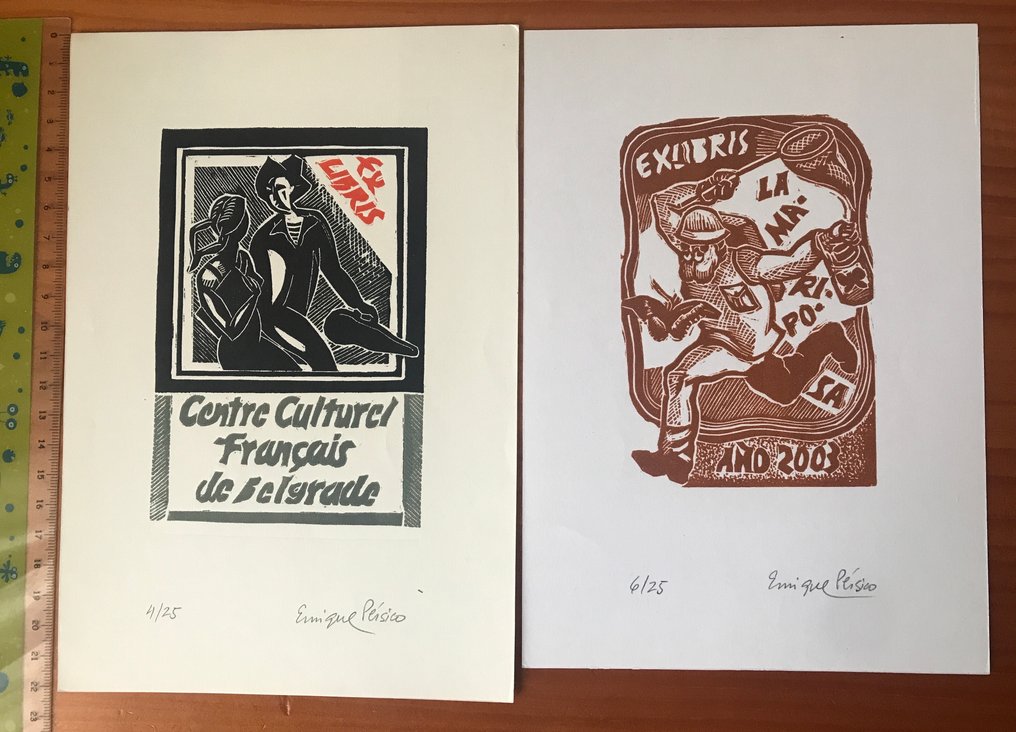 Lot with 30 varied ex-libris & engravings. Large format exlibris - 藏书票 #1.0