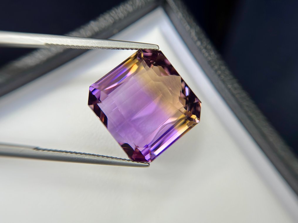 沒有保留價 - 1 pcs  紫色, 黃色 紫黃晶  - 32.13 ct - 國際有色寶石協會 (ICA GemLab) - 完美的令人惊叹的紫黄水晶 #4.3