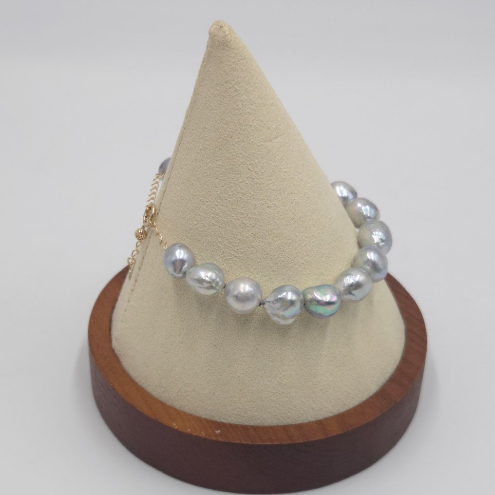 沒有保留價 - 手鈪 - 18 克拉 黃金 珍珠 - K18 Akoya 8.5毫米珠子 #3.2