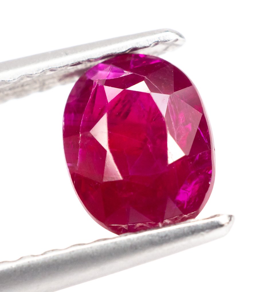 Zonder minimumprijs Robijn - 1.05 ct - Bellerophon Gemlab - Deep Red (Mozambique) #2.1