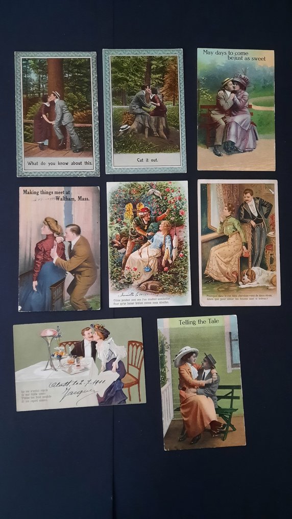 Flört, boldogság - 37 képeslap Flirt és boldogság 1905-től 1913-ig. - Képeslap (37) - 1905-1913 #4.3