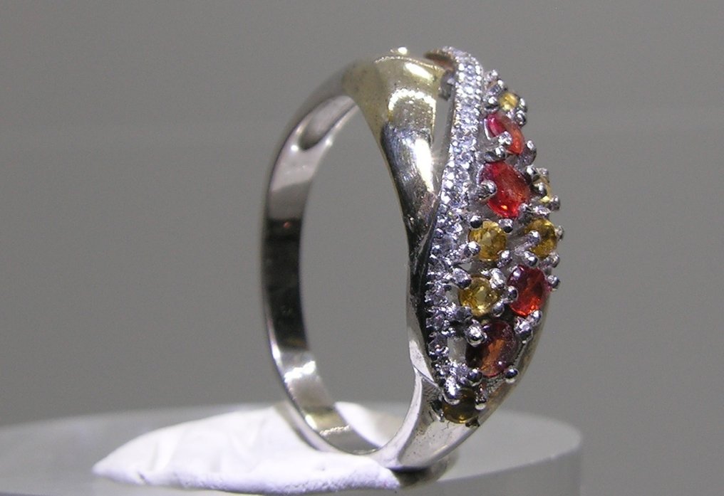 Zafiro Pendientes - Altura: 23 mm - Ancho: 8.5 mm- 3.3 g - (1) #2.1