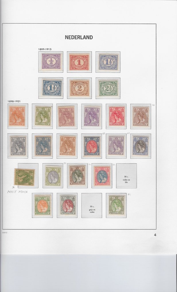 荷兰 1852/1940 - 精美的邮票收藏，状态良好，未使用且带有邮戳（请参阅描述以获取详细信息）。 #3.2