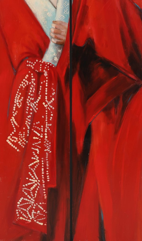 Louis Nagelkerke (1949) - Tweeluik van vrouwen in kimono #1.0